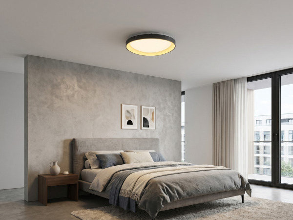 Plafondlamp Zwart 62cm 50W LED CCT 3 Kleur 3Step Dim