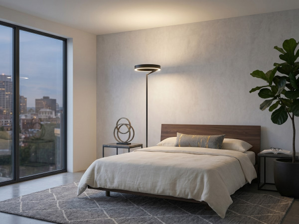 Vloerlamp Zwart 35cm 22W LED CCT 3 Kleur Dim