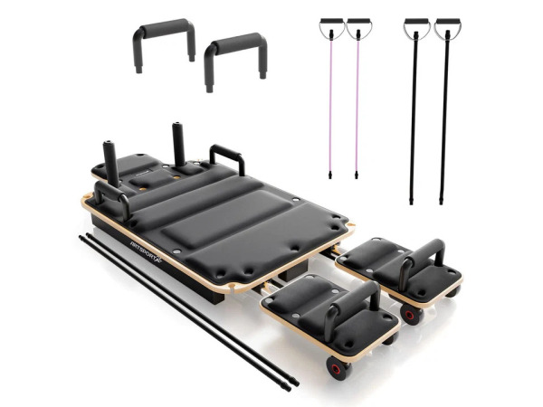 Pilates Reformer Board Movea - opvouwbaar - Zwart