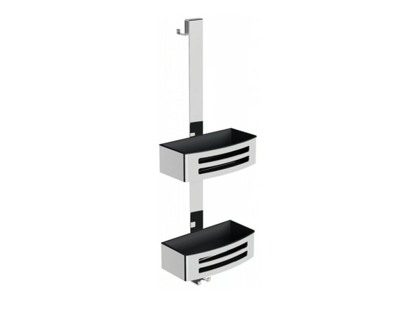 Beaux douchekorf dubbel 22x16x65cm Ulis zwart chroom