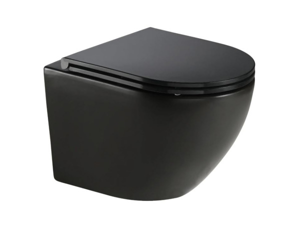 Hatria wandtoilet 53cm cycloneflush Futura mat zwart