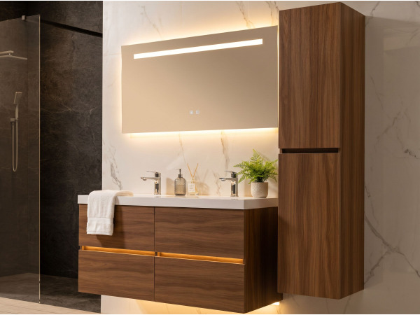 Badkamermeubel 120 cm - Licht hout decor 