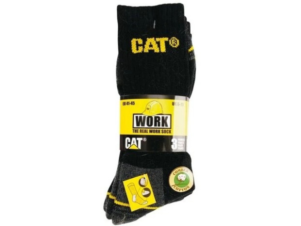2x Cat Sokken 3-Pack 96460 | Zwart/Grijs | Maat 46/50