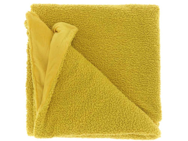 2x Unique Living | Plaid Romie 150x200cm bamboo yellow