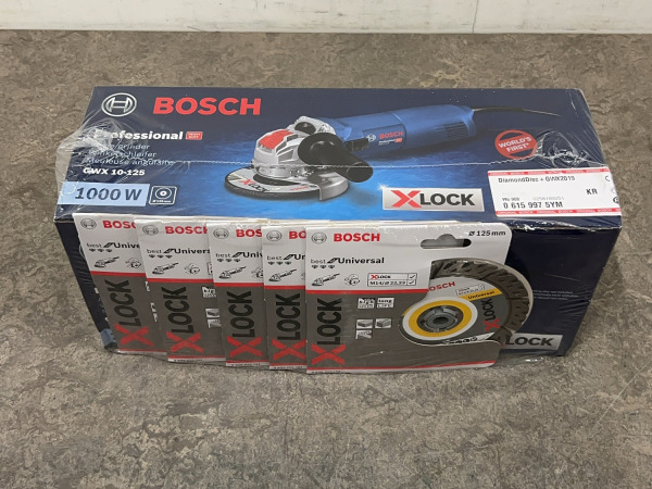 Bosch professional haakse slijper ø125mm set 6-delig X-Lock