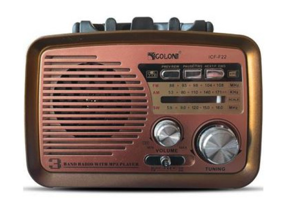 Draagbare Noodradio am-fm met BT en sd slot op batterij