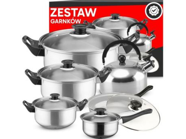 11 Delige pannenset RVS met deksels