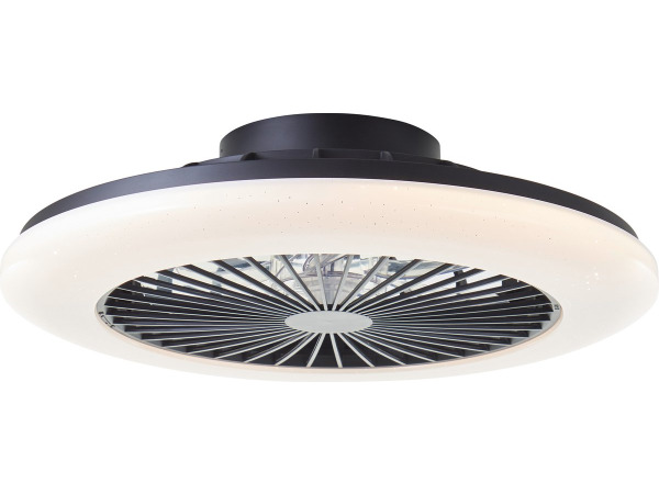 Brilliant Salerno LED plafondventilator zwart