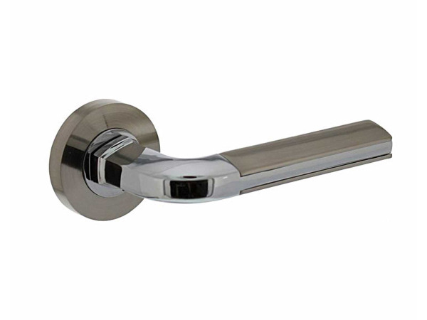 8x Intersteel deurkruk op rozet chroom/mat Bas