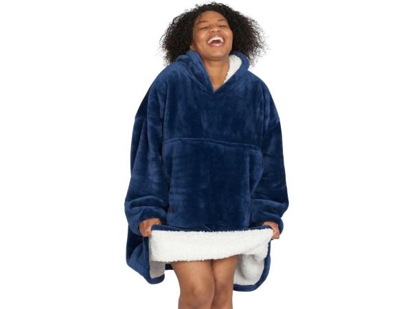 Smileify Hoodie Deken Donkerblauw 170x120 cm
