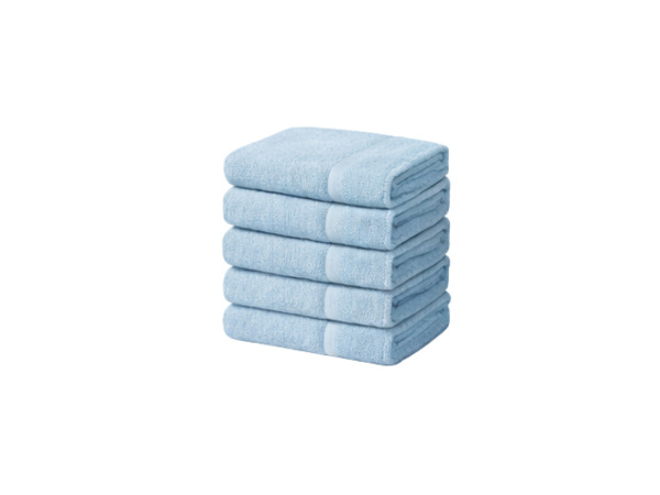 Handdoeken 70×140 cm – Set van 5 – 400 g/m² – Licht Blauw