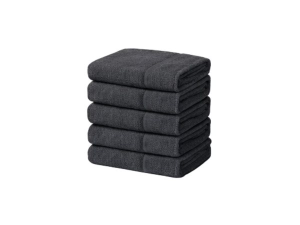 Handdoeken 70×140 cm – Set van 5 – 400 g/m² – Zwart