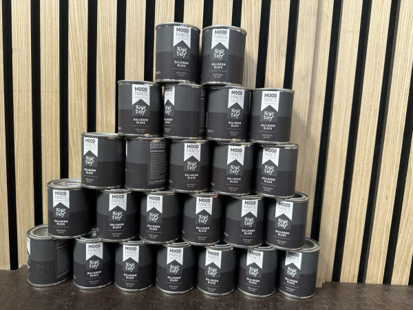 24x Mood Paints Krijtverf Ballroom Black 100 ml – Voor Muren