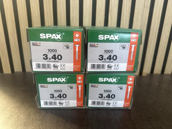 4 Dozen SPAX Schroeven 3,0 x 40 mm – T10 – 4.000 stuks totaa