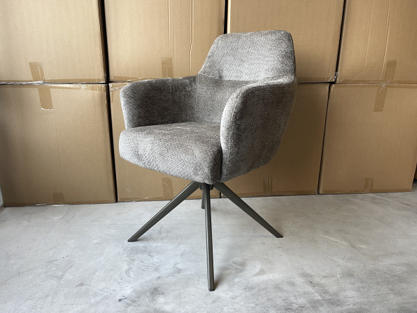 Eetkamerstoel Monzi (set van 6) - Stof - Taupe