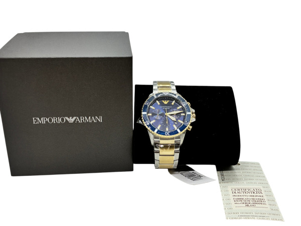 Emporio Armani | Luxe Bicolor Chronograaf Horloge