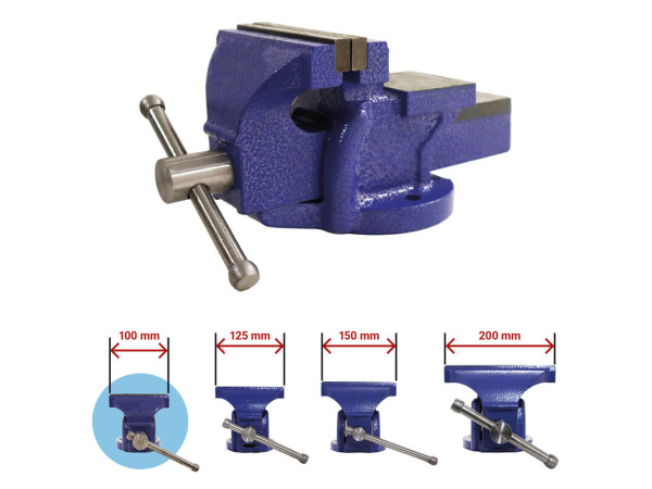 Bankschroef / Handbankschroef - Staal - 100 mm - Blauw