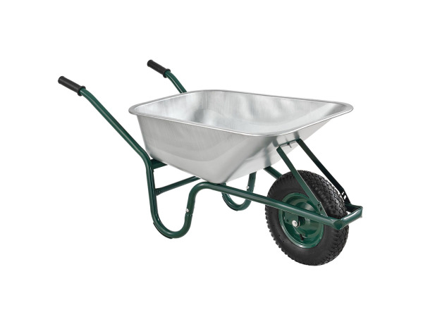 Kruiwagen 100 Liter - Luchtbanden - Zilver - Max. 210 KG