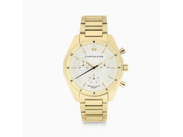 KAPTEN & SON Horloge RISE SMALL GOLD STEEL 39 MM