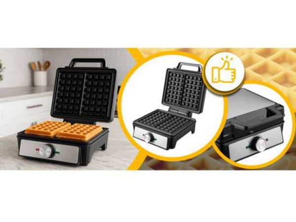 Wafelijzer voor 2 Wafels 1600W