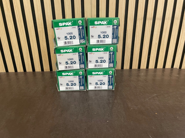 6 dozen SPAX 5x20 mm WIROX schroeven – 6.000 stuks