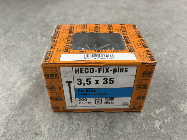 10x Heco spaanplaatschroef ø3,5x35mm 200-pack FIX plus