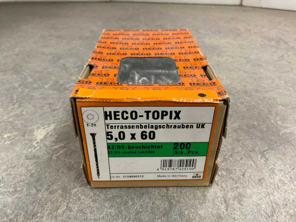 5x HECO vlonderschroef ø5x60mm 200-pack RVS