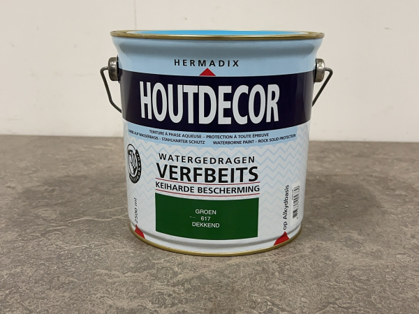 Hermadix verfbeits groen 2500ml Houtdecor