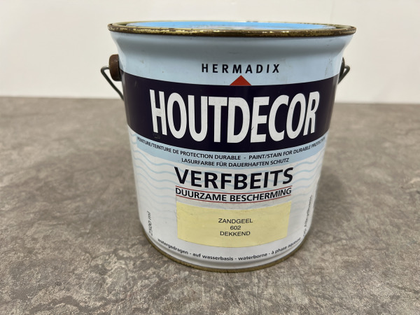 2x Hermadix verfbeits 2,5L zandgeel