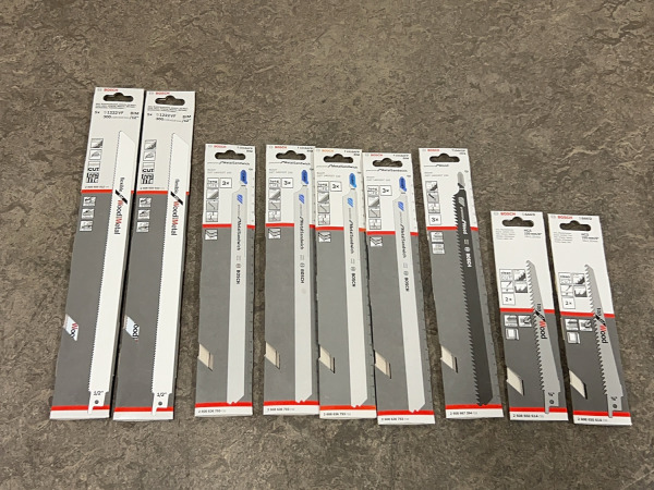 Bosch reciprozaagblad set 9-delig