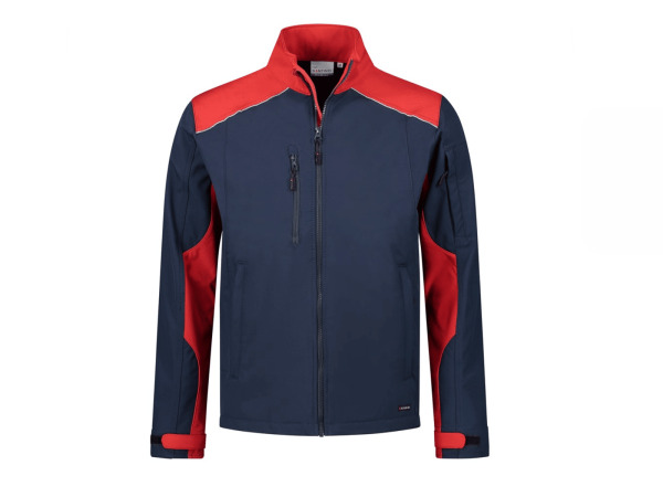 Santino softshelljas maat XL Tour blauw/rood