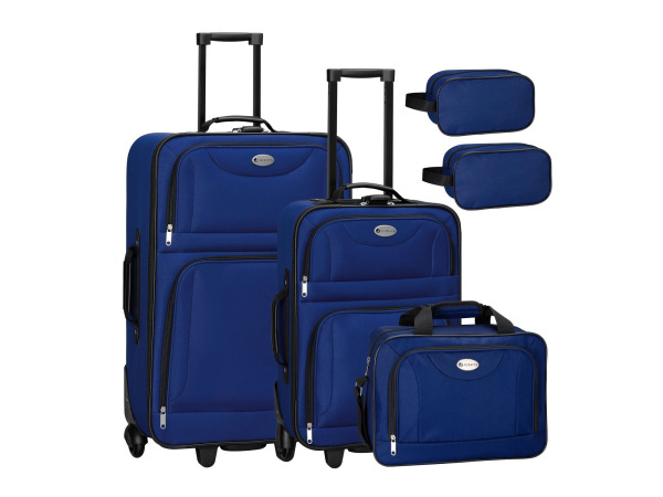 Trolley Reiskofferset / Kofferset Athen - 5-delig - Blauw
