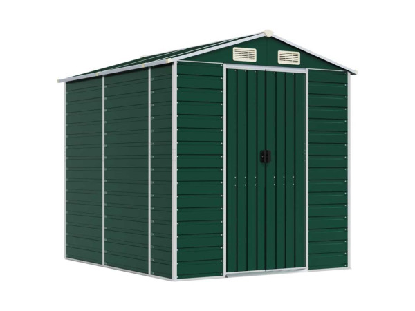 VidaXL metalen tuinschuur groen 215x191x198cm