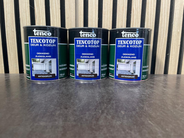 3x Tenco Tencotop Deur & Kozijn 750 ml – Antiekbruin