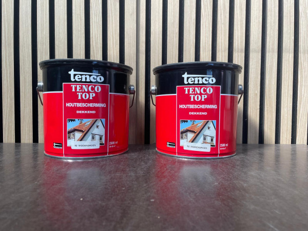 2x Tenco Top Houtbescherming Dekkend 2,5L – Middengroen 52