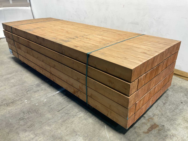 10x Redvision paal geschaafd verlijmd 400x12x12 cm