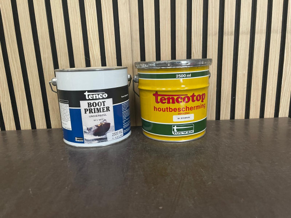 Tenco Bootprimer 2,5L + Tencotop Houtbescherming 2,5L