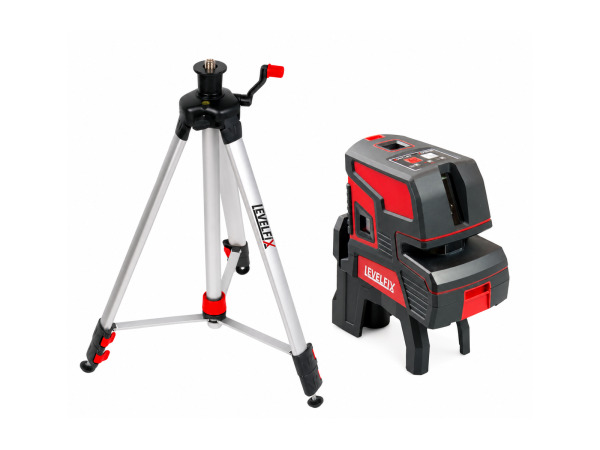 Levelfix kruislijnlaser groen set met statief CL202G