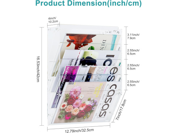 Solinxe Hangende documentenhouder Acryl 5 vakken