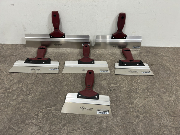 Doordagt spackmessen rvs softgrip set 6-delig