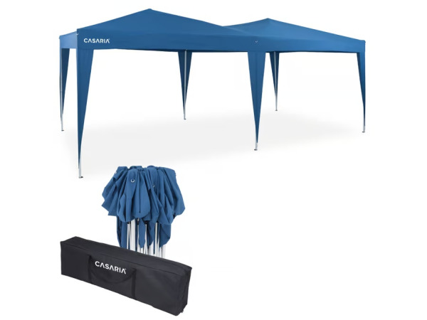 Vouwpaviljoen 3 x 6 m met UV 50+ - blauw