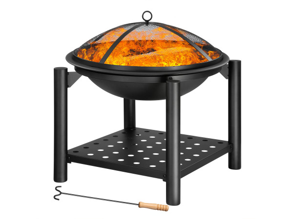 Vuurschaal met vonkenscherm Ø 55 cm - zwart