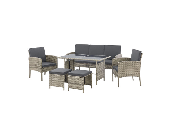 Loungeset / Tuinset Turijn - 7 personen - Polyrotan