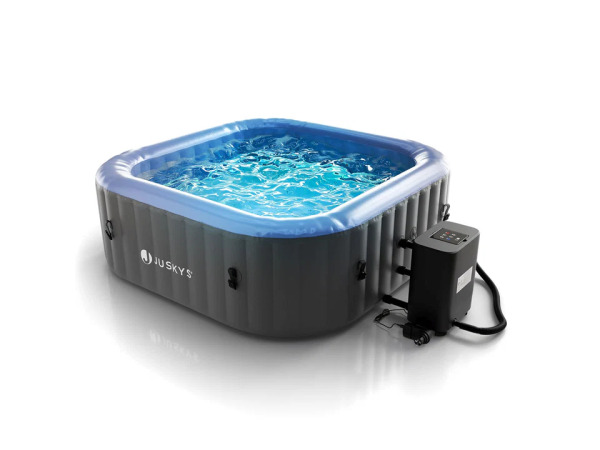 Opblaasbare Whirlpool - 4-6 personen - Grijs - Incl. LED