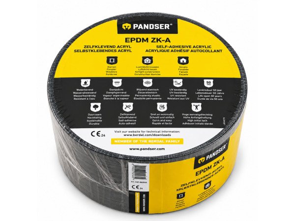 Pandser EPDM ZK-A Zelfklevend Acryl 100mm x 20m