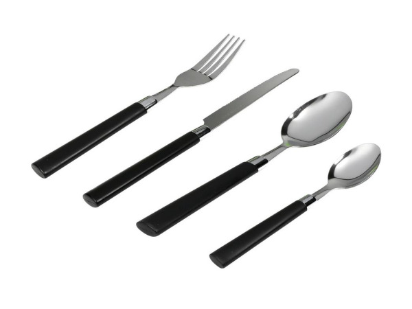 16-delige bestekset - Modern design - Zwarte handvaten