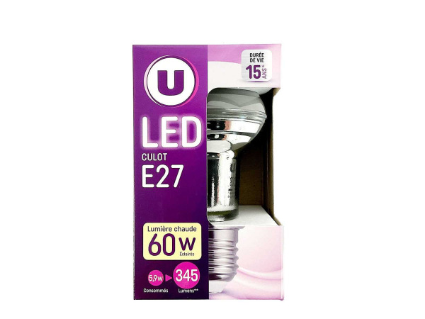 60x LED-spot E27 5,9W 2700K
