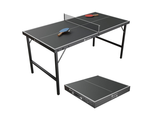 Mini Tafeltennistafel Flexi - Zwart / Zilver