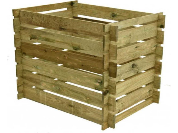 2x Grenen compostsilo geïmpregneerd 97x70x70 cm