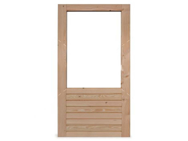Hillhout terrasscherm met raam 218x101cm